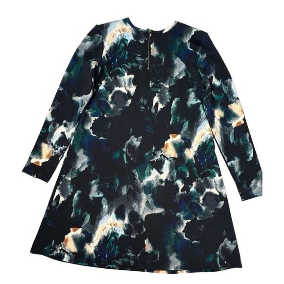 Cupio Black Abstract Print Knit Swing Dress sz Medium Modern Colorful NWT - Picture 6 of 10